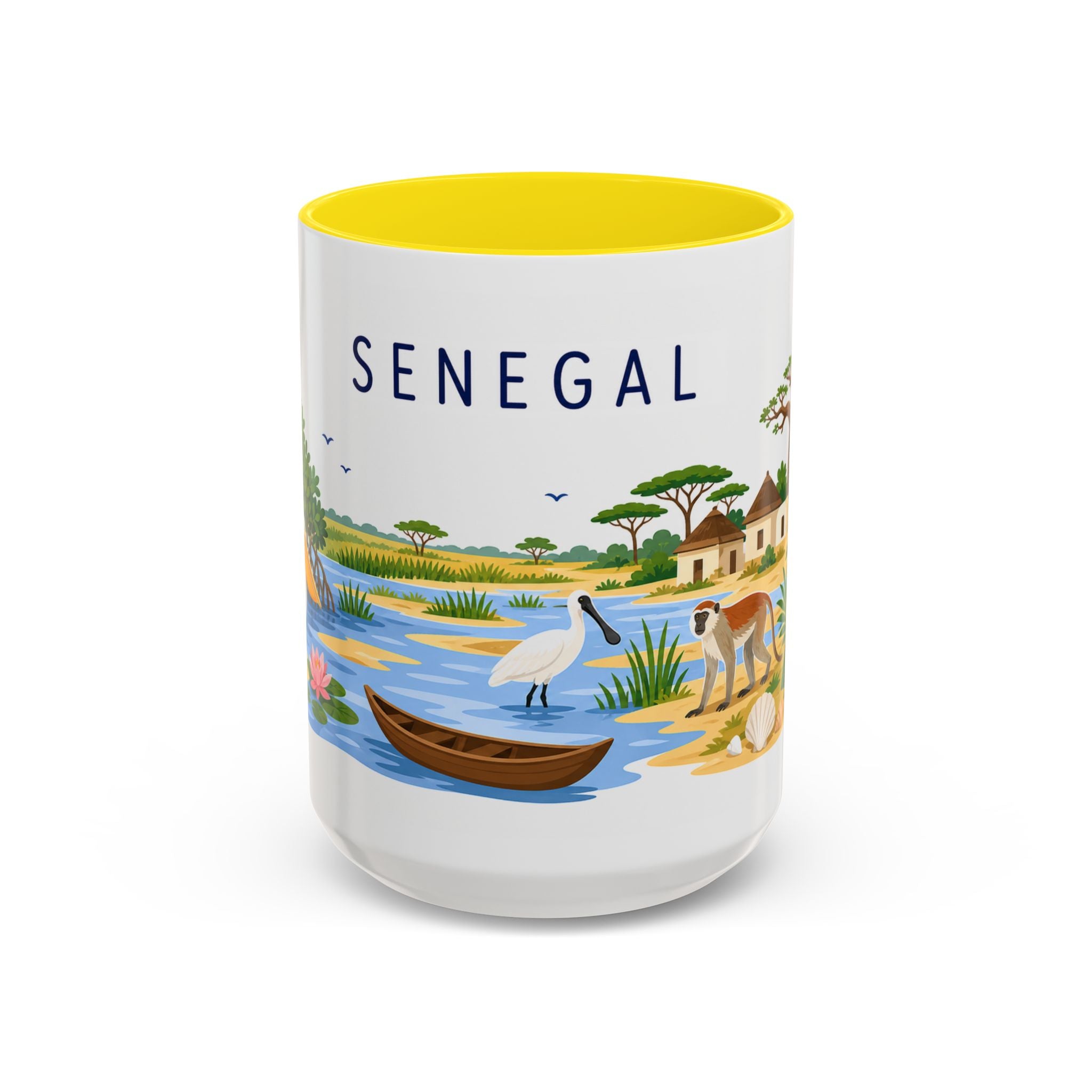 Senegal Soccer Coffee Mug | World Cup Fan Gift | Accent Color Ceramic 11oz 15oz Match Day Cup