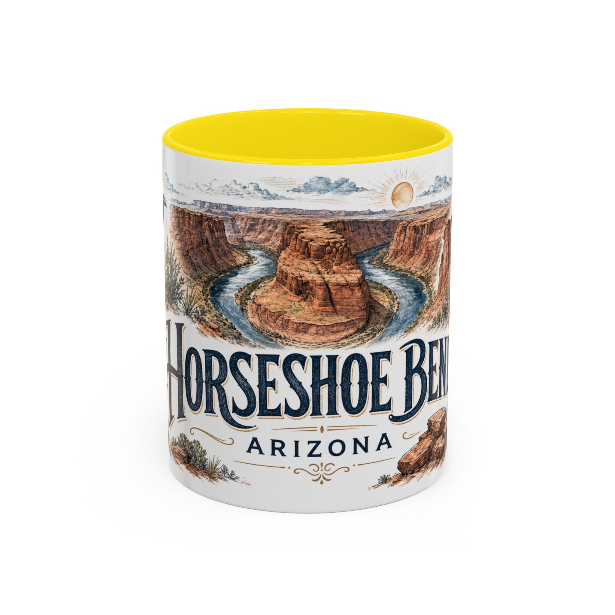 Horseshoe Bend Mug, Arizona Travel Souvenir, Bucket List Gift, Accent Ceramic Coffee Mug 11oz 15oz