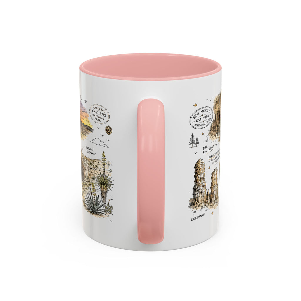 Carlsbad Caverns National Park Coffee Mug | New Mexico Cave Exploration Bat Gift | Accent Color Ceramic 11oz 15oz