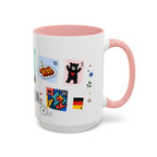 Berlin Coffee Mug | Postage Stamp Collage Mug | Travel Souvenir Accent Cup 11oz 15oz