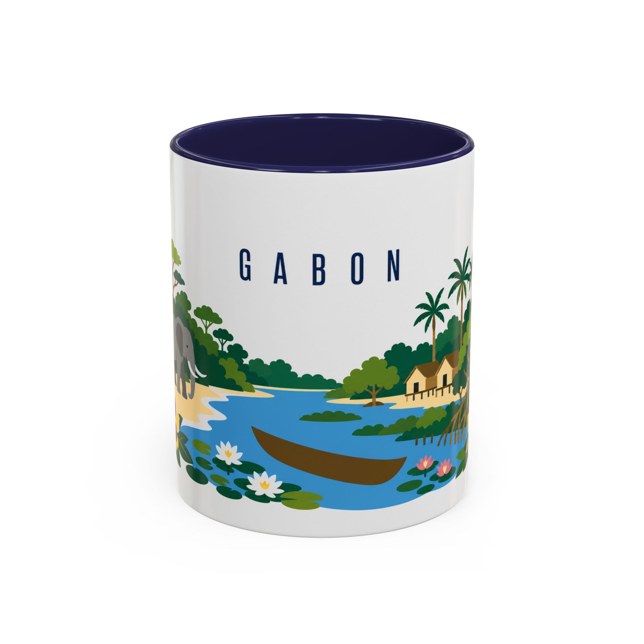 Gabon Coffee Mug | Travel Souvenir Accent Mug | Country Gift Ceramic Cup 11oz 15oz