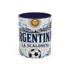 Argentina Soccer Coffee Mug | Soccer Fan Gift | Accent Color Ceramic 11oz 15oz Match Day Cup