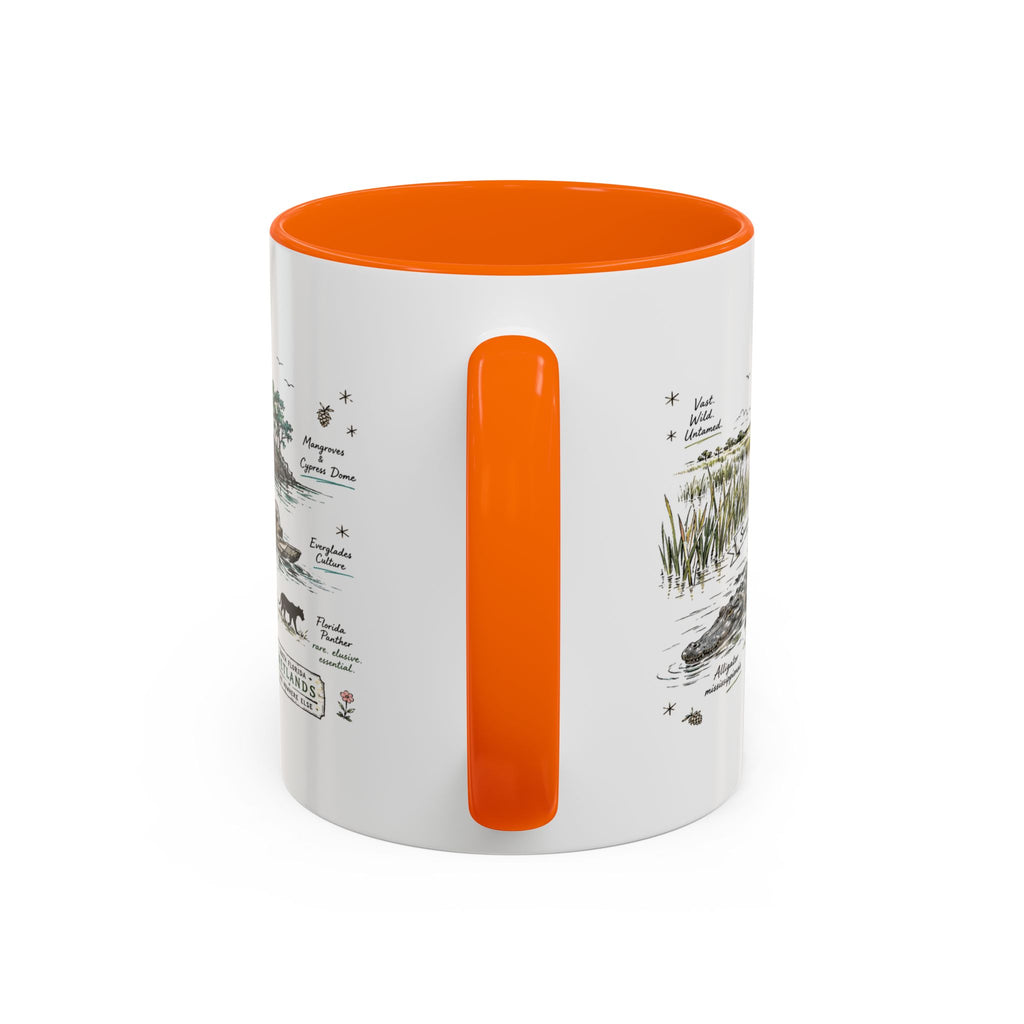 Everglades National Park Coffee Mug | Florida Wetlands Wildlife Kayak Gift | Accent Color Ceramic 11oz 15oz