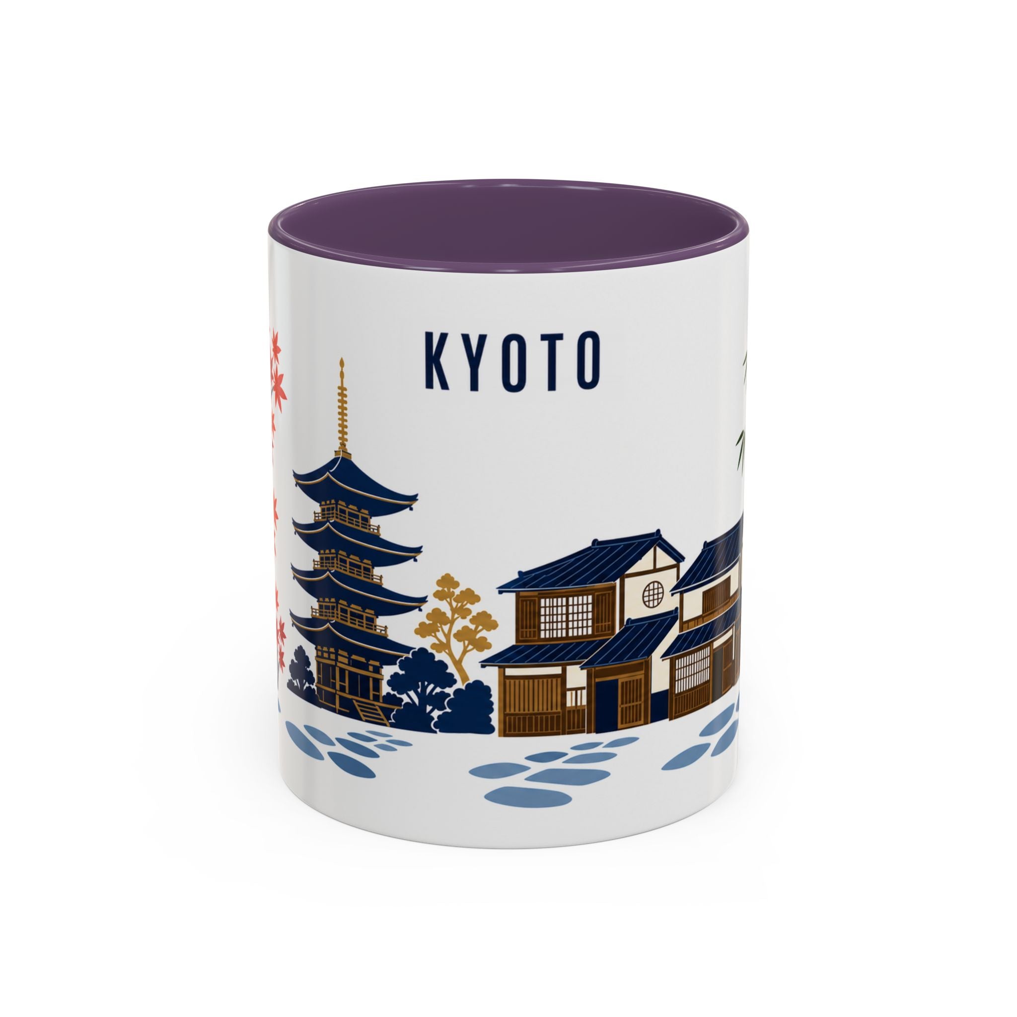 Kyoto Coffee Mug | Japan Travel Souvenir | Porcelain Decal City Gift | 11oz 15oz Accent Mug