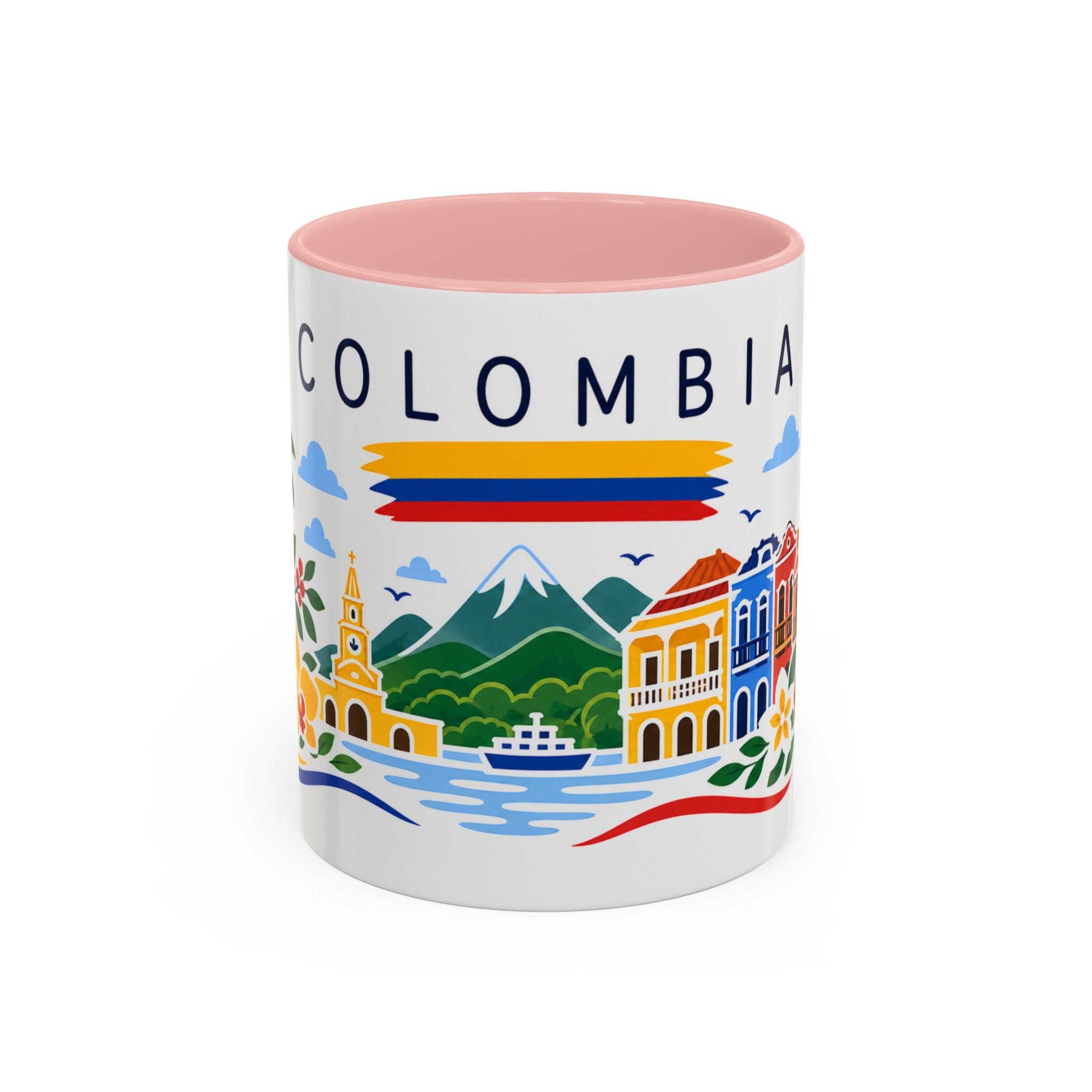 Colombia Coffee Mug | Travel Souvenir Accent Mug | Country Gift Ceramic Cup 11oz 15oz