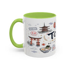 Tokyo Coffee Mug | Japan Souvenir Travel Gift | Accent Color Ceramic 11oz 15oz