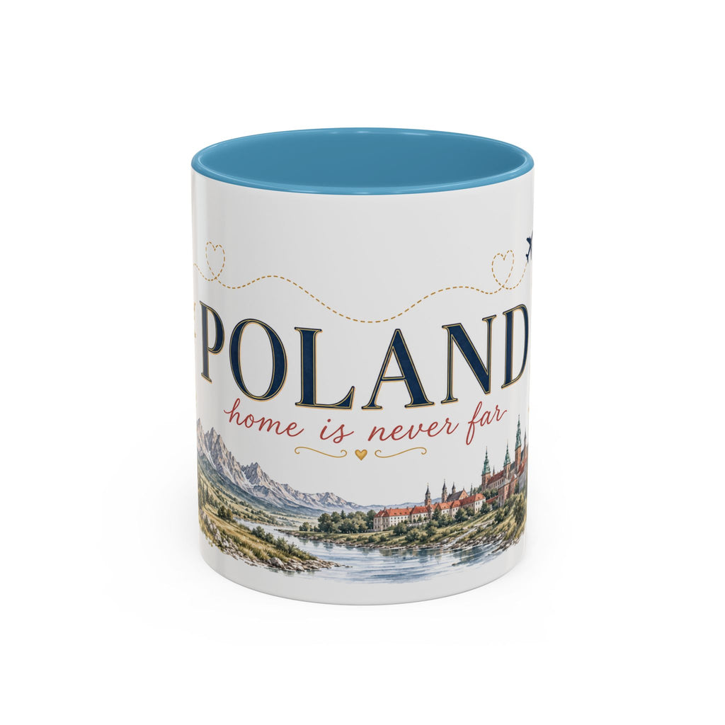 Poland Home Country Mug | Moving Away Gift | Long Distance Friendship | 11 oz 15 oz Accent Mug