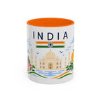 India Coffee Mug | Travel Souvenir Accent Mug | Country Gift Ceramic Cup 11oz 15oz