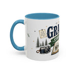 Grandpa's Stories Are The Best Coffee Mug | Gift From Grandkids | Accent Color Ceramic 11oz 15oz