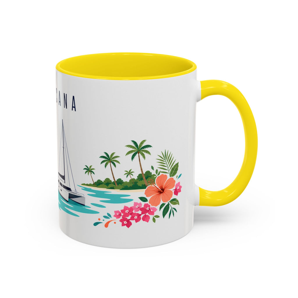 Punta Cana Coffee Mug | Dominican Republic Travel Souvenir | Porcelain Decal City Gift | 11oz 15oz Accent Mug