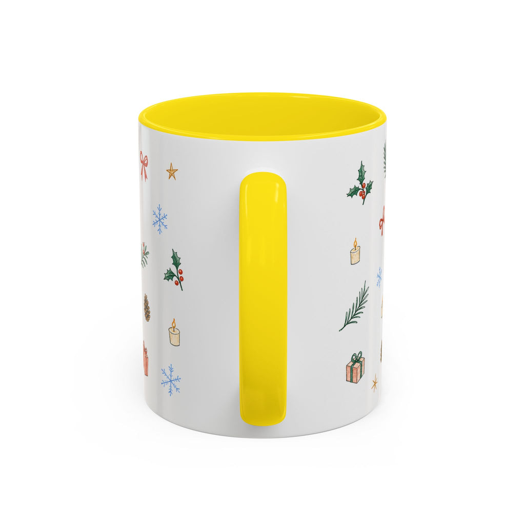 Seattle Christmas Mug | Watercolor Travel Souvenir | Holiday Gift | Accent Ceramic Coffee Cup 11oz 15oz