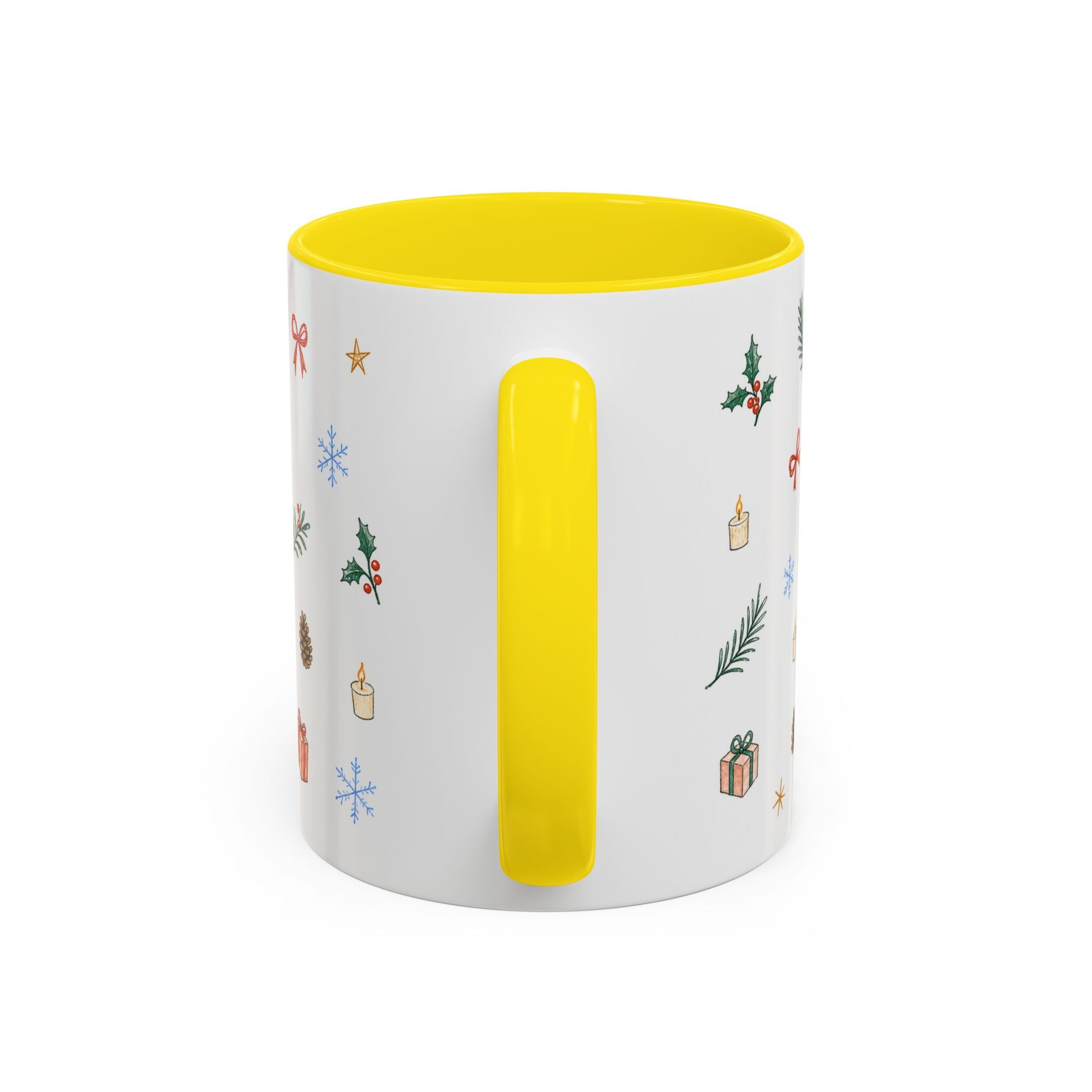 Seattle Christmas Mug | Watercolor Travel Souvenir | Holiday Gift | Accent Ceramic Coffee Cup 11oz 15oz