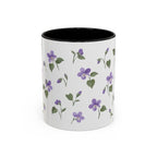 Rhode Island Violet Mug, State Flower Floral Coffee Cup, 11oz Botanical Gift