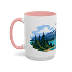 Lake Clark National Park Coffee Mug | Solid Color Block Park Souvenir | 11oz 15oz Accent Mug