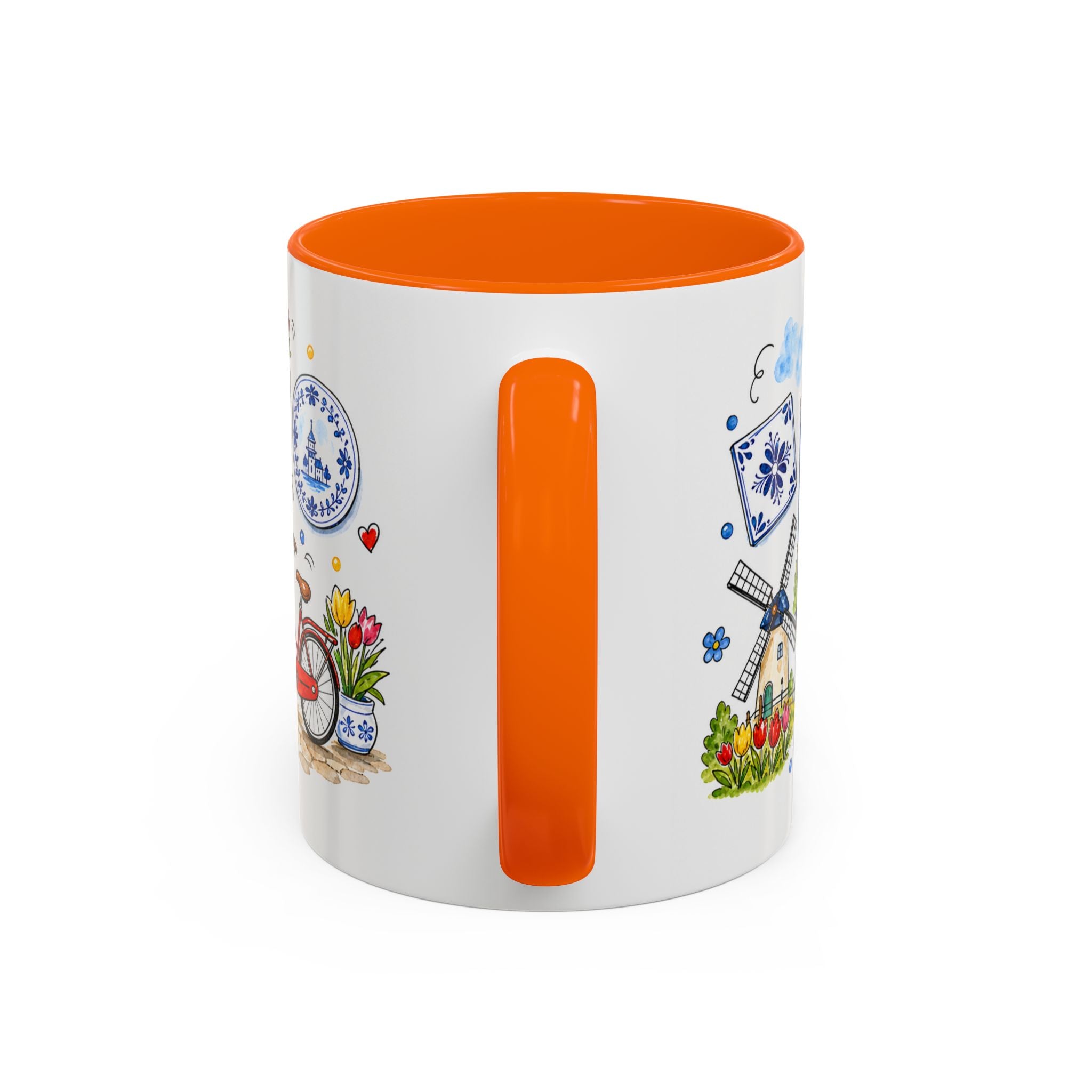 Amsterdam Travel Mug | European City Souvenir Accent Coffee Mug | 11oz 15oz Ceramic Cup