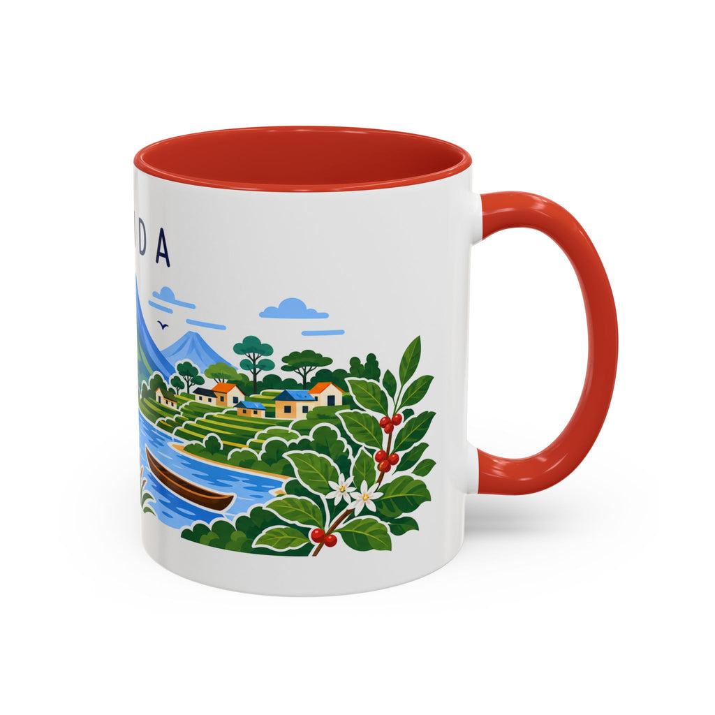 Rwanda Coffee Mug | Travel Souvenir Accent Mug | Country Gift Ceramic Cup 11oz 15oz