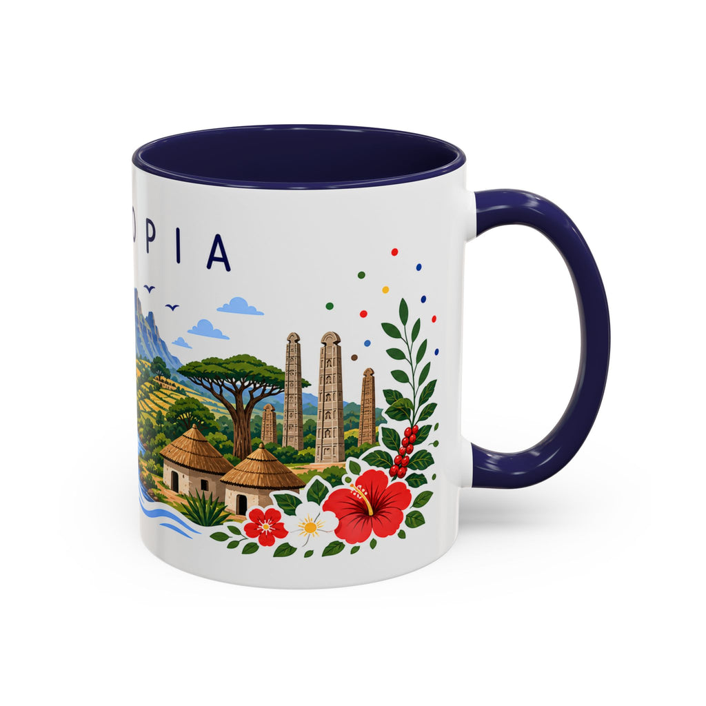 Ethiopia Coffee Mug | Travel Souvenir Accent Mug | Place Gift Ceramic Cup 11oz 15oz
