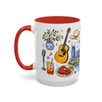 Nashville Illustrated Travel Mug | City Souvenir Accent Coffee Mug | 11oz 15oz Ceramic Cup