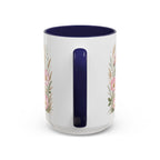 North Dakota State Map Mug | Prairie Rose Botanical Accent Coffee Cup