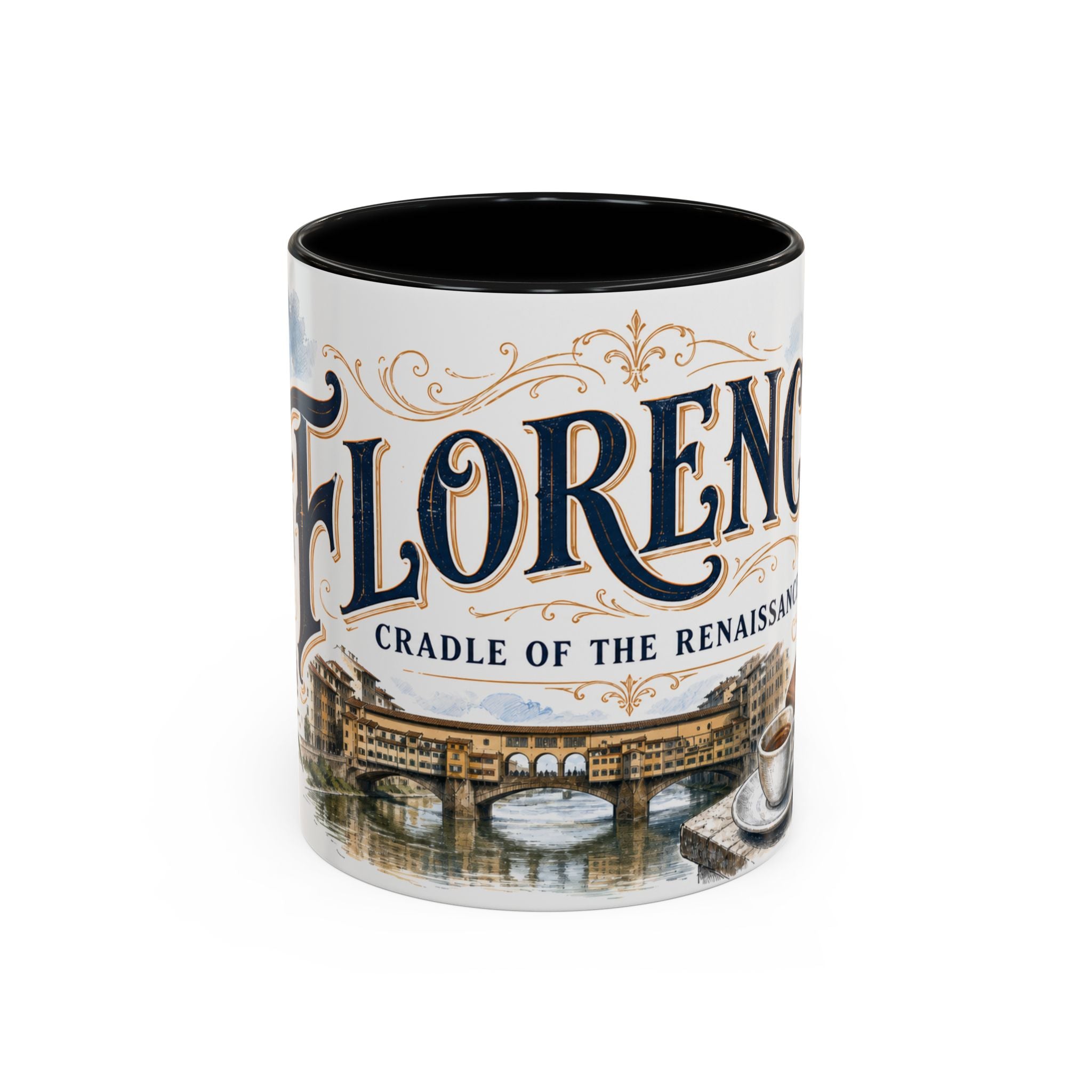 Florence Coffee Mug | Italy Travel Souvenir | Vintage Illustrated City Gift | 11 oz 15 oz Accent Mug