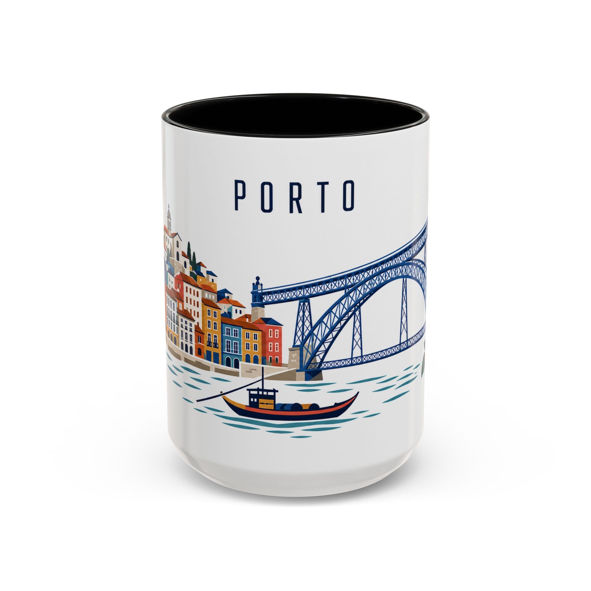 Porto Coffee Mug | Portugal Travel Souvenir | Porcelain Decal City Gift | 11oz 15oz Accent Mug