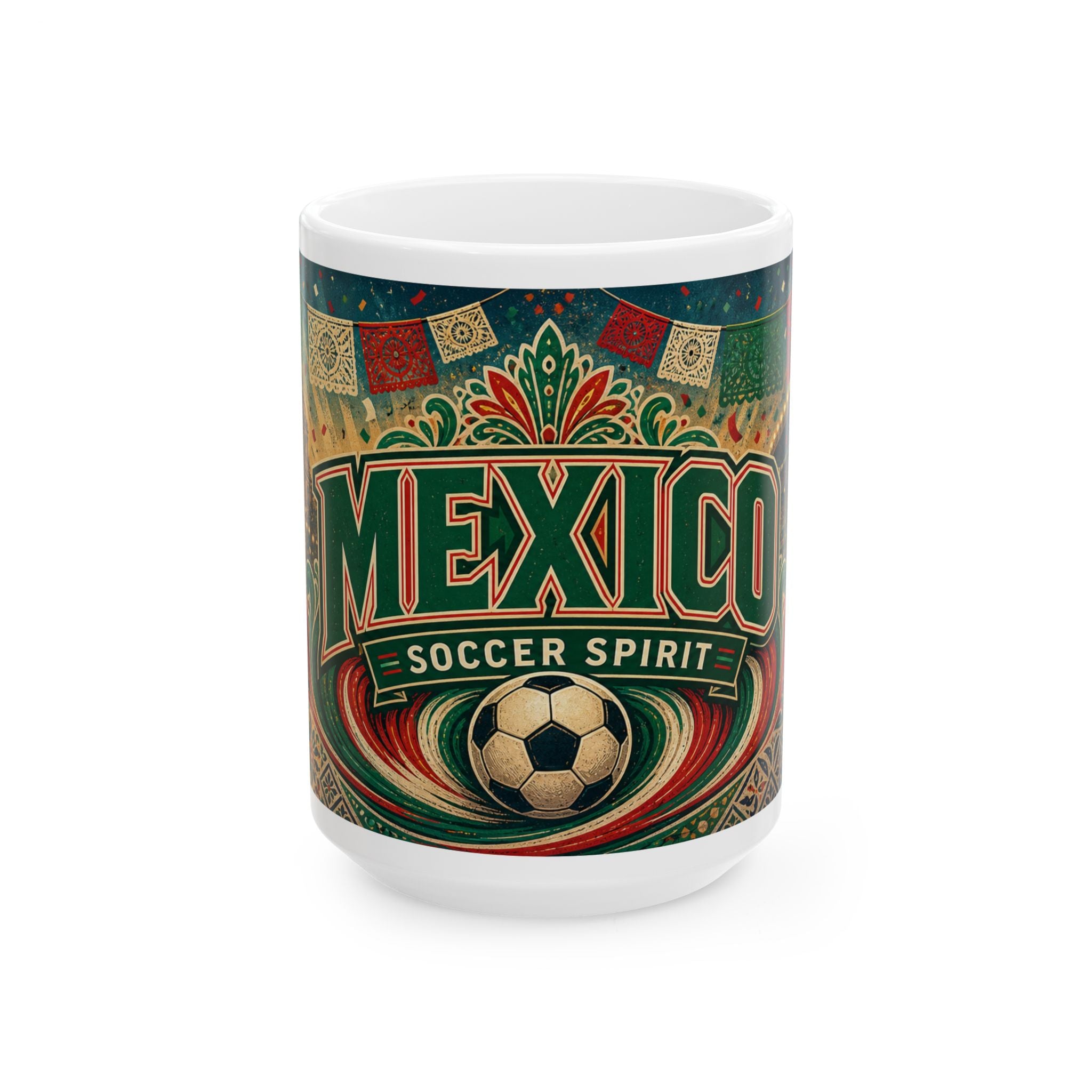 Mexico Soccer Spirit Coffee Mug | Soccer Fan Gift | Ceramic 11oz 15oz Match Day Cup