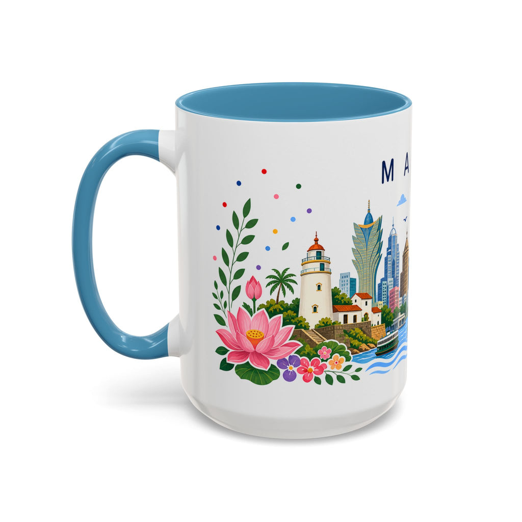 Macau Coffee Mug | Travel Souvenir Accent Mug | Place Gift Ceramic Cup 11oz 15oz