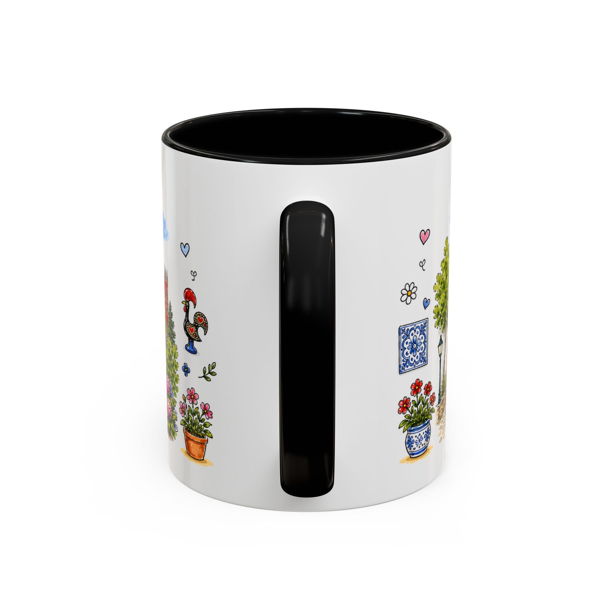 Sintra Illustrated Travel Mug | Portugal Souvenir Accent Coffee Mug | 11oz 15oz Ceramic Cup