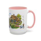 Giethoorn Illustrated Travel Mug | Netherlands Souvenir Accent Coffee Mug | 11oz 15oz Ceramic Cup