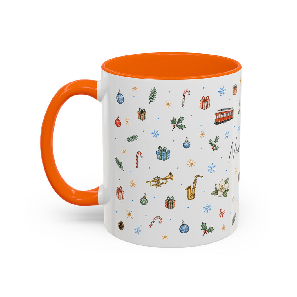 New Orleans Christmas Mug | Watercolor City Souvenir, Travel Gift (11oz/15oz)