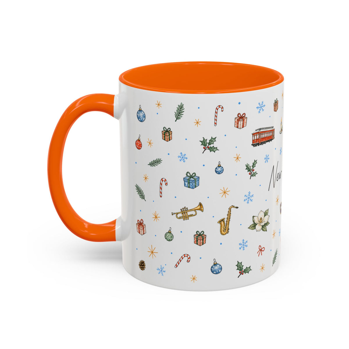 New Orleans Christmas Mug | Watercolor City Souvenir, Travel Gift (11oz/15oz)