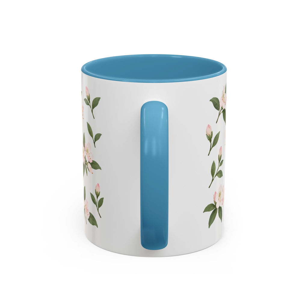 West Virginia Rhododendron Mug, State Flower Floral Coffee Cup, 11oz Botanical Gift