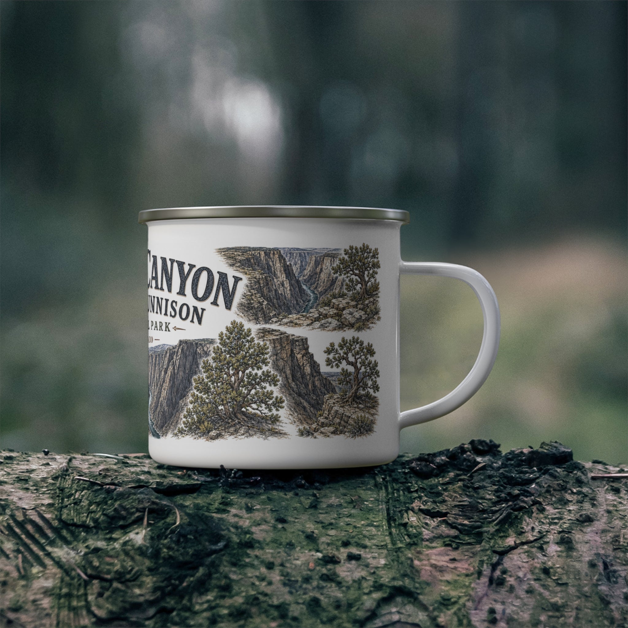Black Canyon of the Gunnison National Park Vintage Enamel Camping Mug | 12oz National Park Hiking Gift