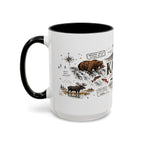 Katmai National Park Coffee Mug | Alaska Bear Watching Wildlife Gift | Accent Color Ceramic 11oz 15oz