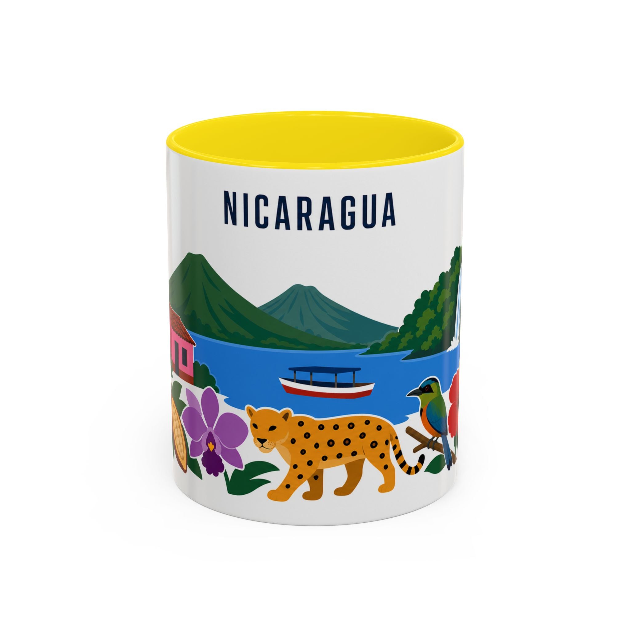 Nicaragua Coffee Mug | Travel Souvenir Accent Mug | Country Gift Ceramic Cup 11oz 15oz