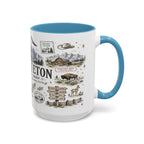 Grand Teton Coffee Mug | National Park Hiking Wyoming Gift | Accent Color Ceramic 11oz 15oz