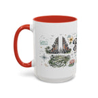 Bali Coffee Mug | Indonesia Souvenir Travel Gift | Accent Color Ceramic 11oz 15oz
