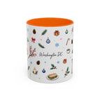 Washington DC Christmas Mug | Watercolor City Souvenir | Ceramic Coffee Cup 11oz 15oz