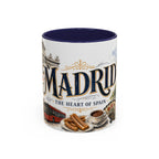 Madrid Coffee Mug | Spain Travel Souvenir | Vintage Illustrated City Gift | 11 oz 15 oz Accent Mug