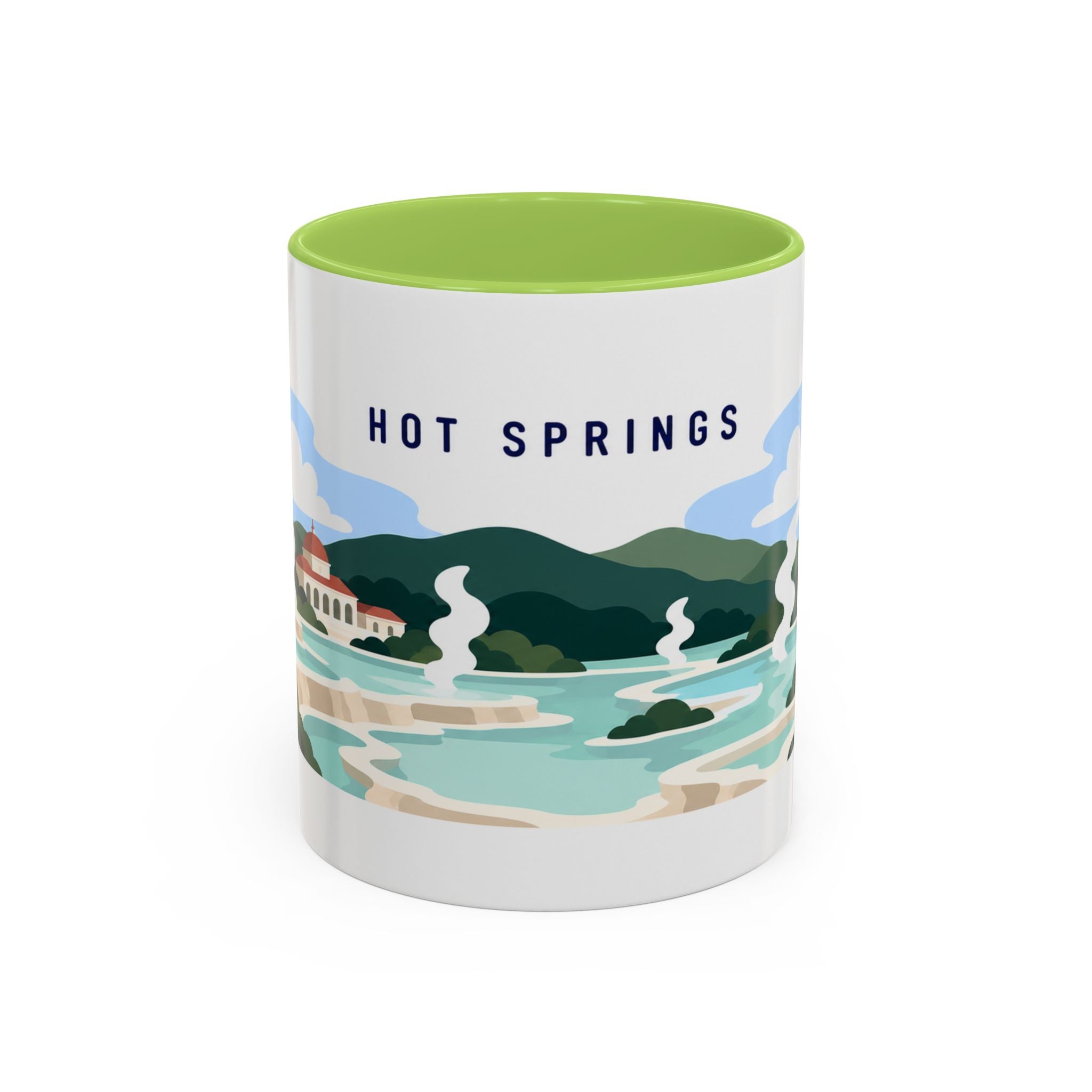 Hot Springs National Park Coffee Mug | Solid Color Block Park Souvenir | 11oz 15oz Accent Mug
