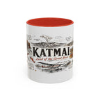 Katmai National Park Coffee Mug | Alaska Bear Watching Wildlife Gift | Accent Color Ceramic 11oz 15oz