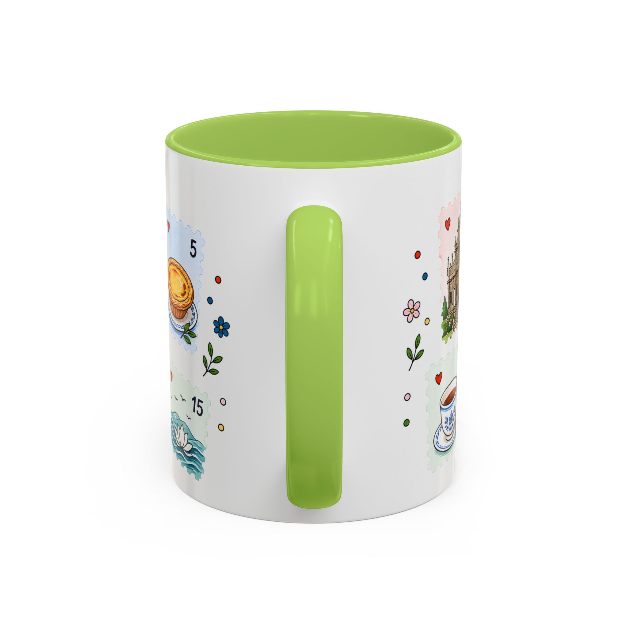 Macau Coffee Mug | Postage Stamp Collage Mug | Travel Souvenir Accent Cup 11oz 15oz