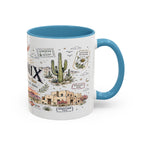 Phoenix Coffee Mug | Arizona Souvenir City Gift | Accent Color Ceramic 11oz 15oz