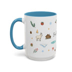 Banff Lake Louise Christmas Mug | Watercolor Travel Souvenir | Holiday Gift | Accent Ceramic Coffee Cup 11oz 15oz