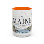 Maine State Mug | Moving Away, Long Distance Friendship Gift | 11oz 15oz Accent Mug
