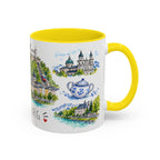 Salzburg Illustrated Travel Mug | City Souvenir Accent Coffee Mug | 11oz 15oz Ceramic Cup