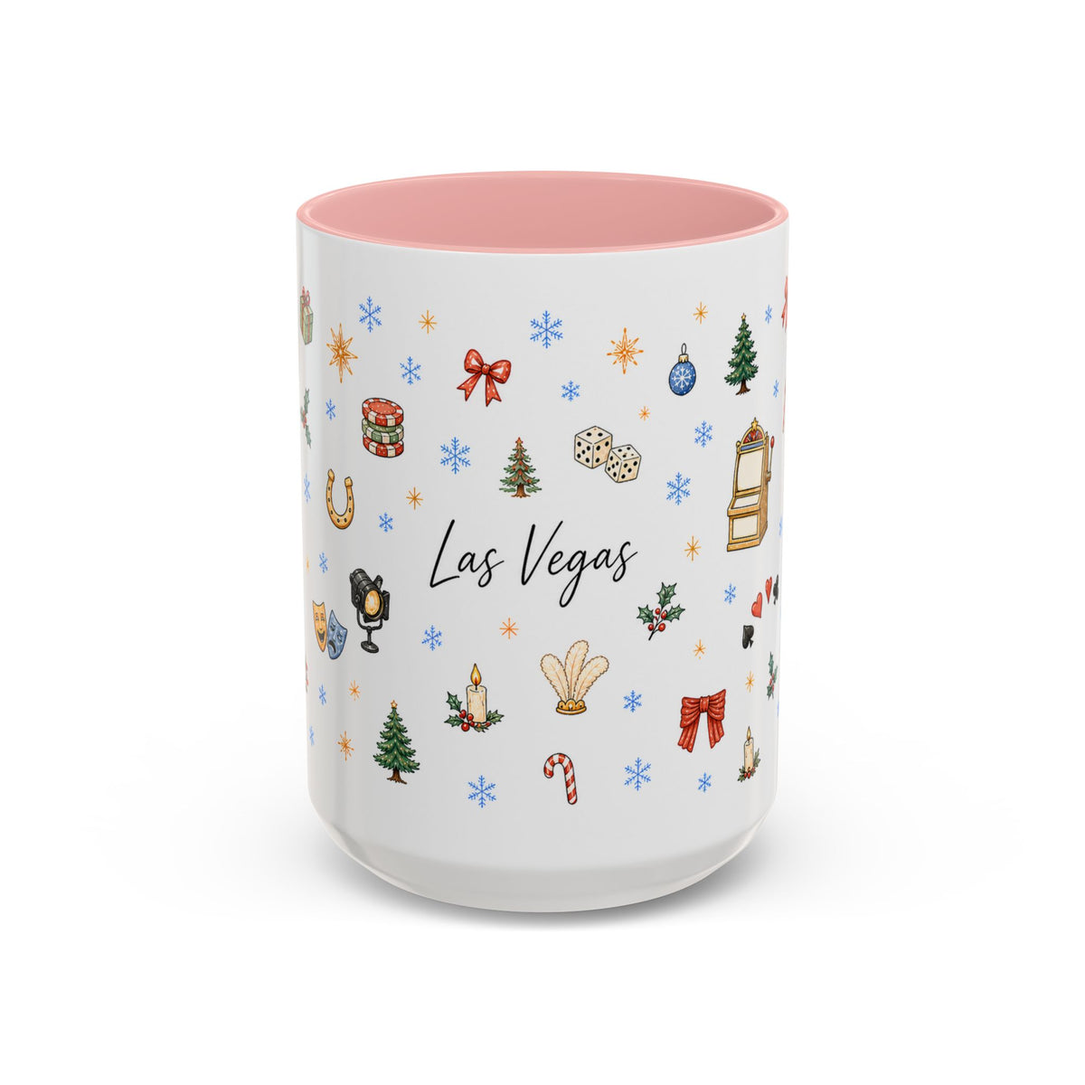 Las Vegas Christmas Mug | Watercolor City Souvenir, Travel Memories (11oz, 15oz)