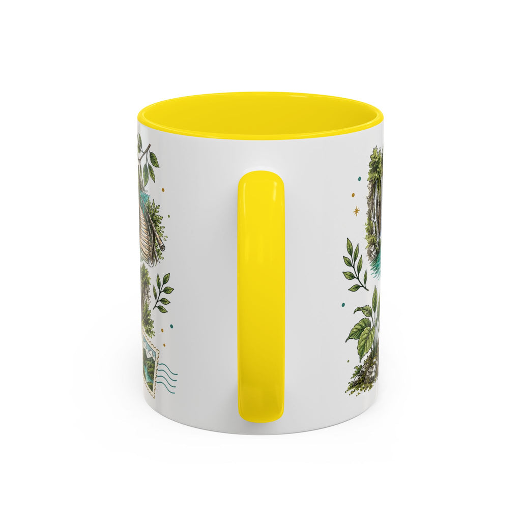 Plitvice Lakes Coffee Mug | Travel Destination Souvenir Gift | Accent Color Ceramic 11oz 15oz