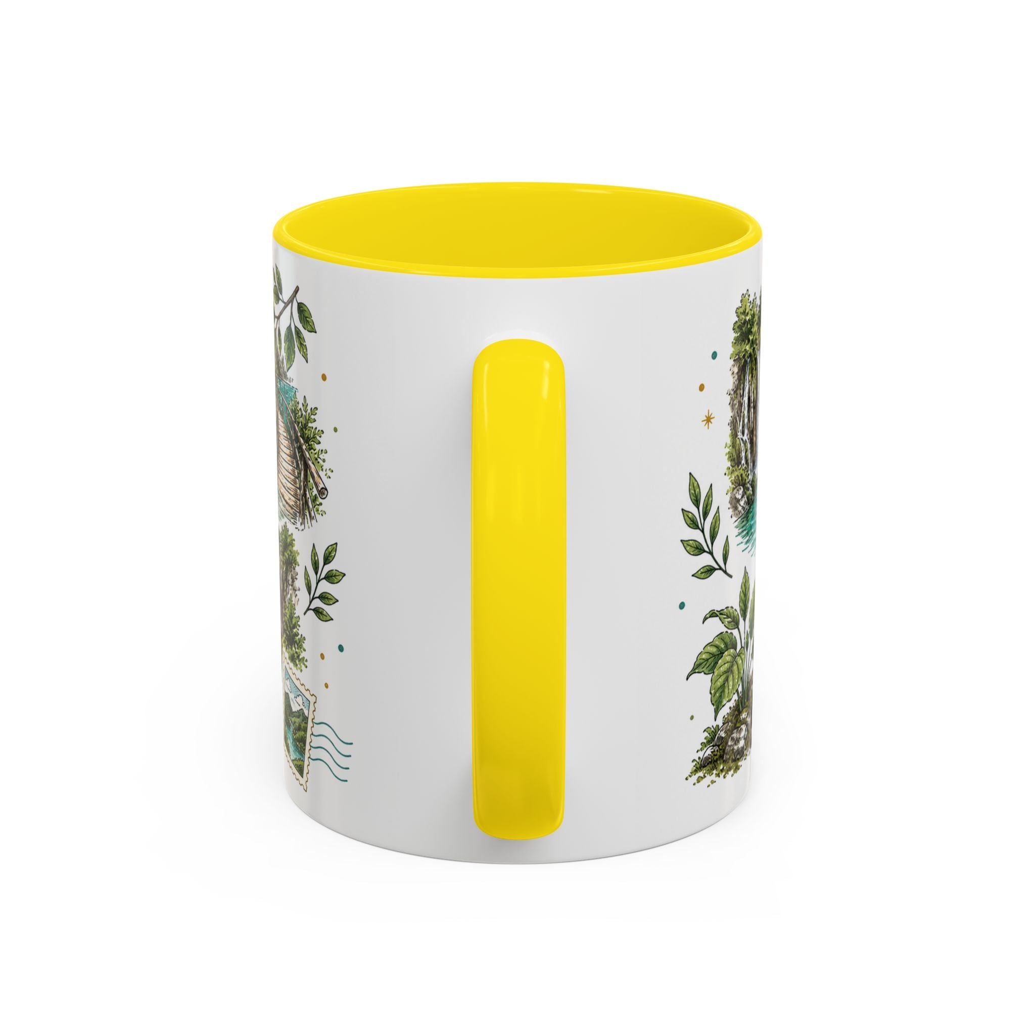 Plitvice Lakes Coffee Mug | Travel Destination Souvenir Gift | Accent Color Ceramic 11oz 15oz