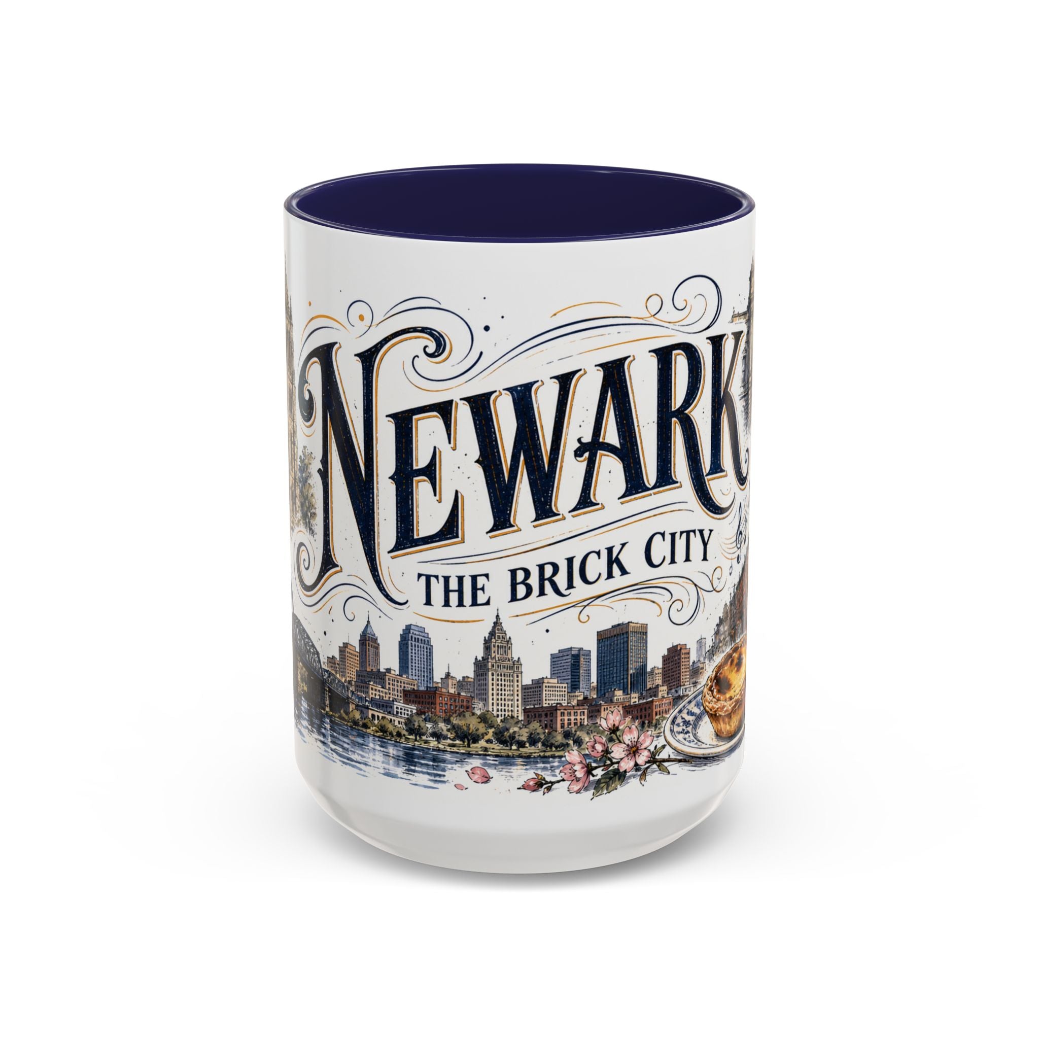Newark Coffee Mug | United States Travel Souvenir | Vintage Illustrated City Gift | 11 oz 15 oz Accent Mug